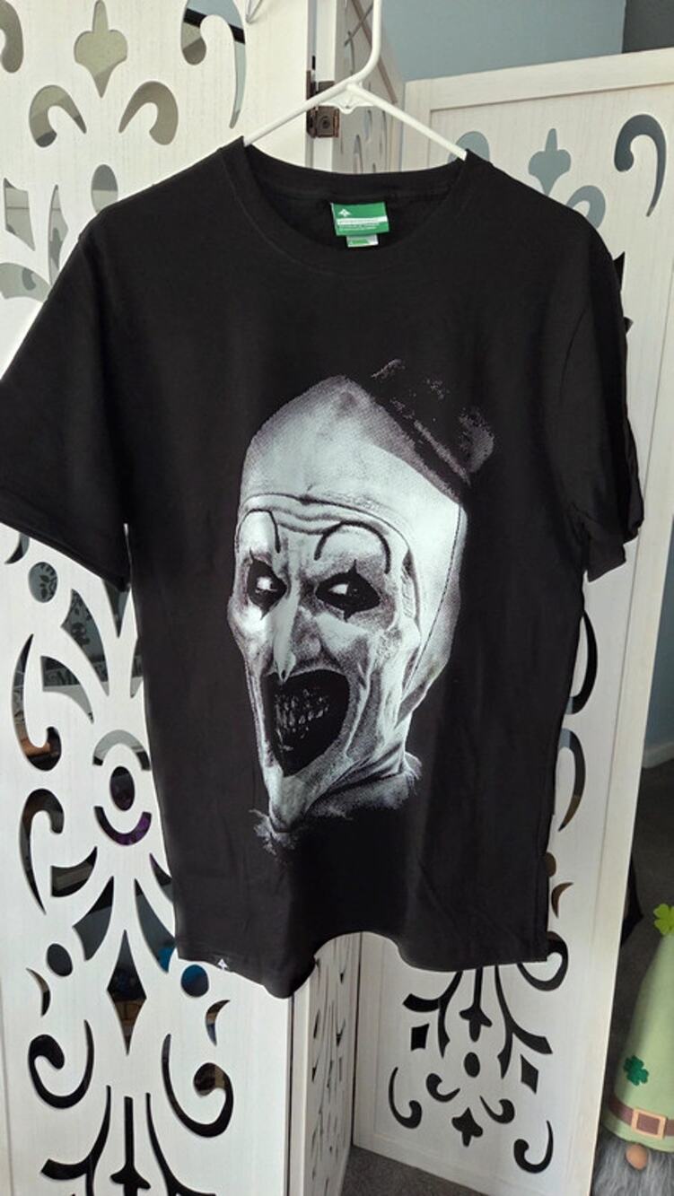 LRG Art The Clown Horror Graphic goth Small Black Terrifier Movie Shirt  NWOT